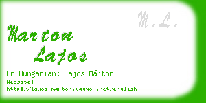 marton lajos business card